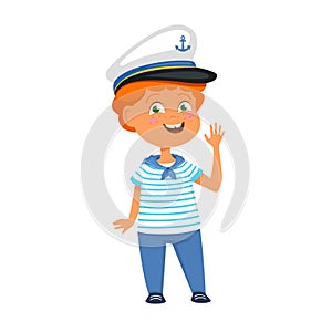 Boy in costume of sailor