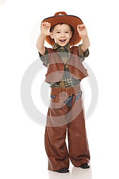 Boy in cowboy costume