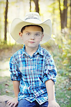 Boy with Cowboy Hat