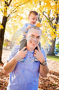 Boy on Dads Shoulders