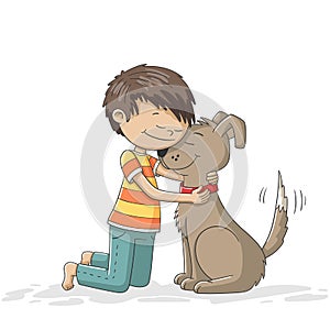 Boy And Dog