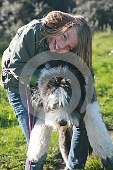 Boy and dog