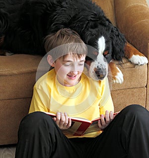 Boy with dog