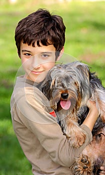 Boy with dog