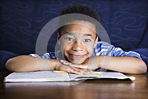 Boy Doing Homework