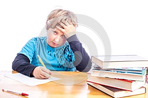 Boy doing homework