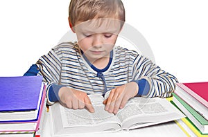 Boy doing homework