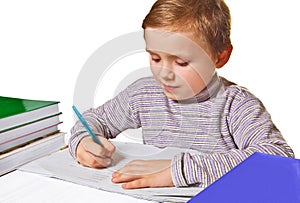 Boy doing homework