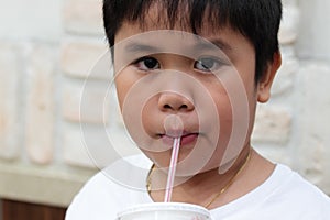 Boy drinking