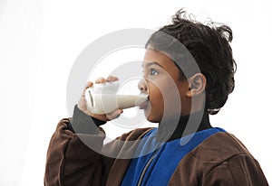 Boy Drinking Milk