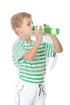 Boy drinking water