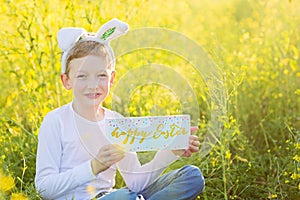 Boy at easter time