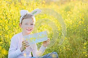 Boy at easter time