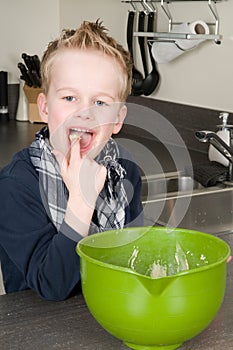 Boy Eating Dough