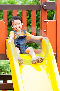 boy enjoy playground outdoor