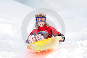 Boy enjoying winter