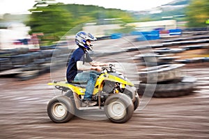 Boy enjoys Quad driving