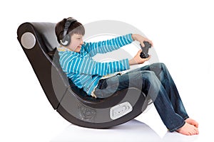 Boy in ergonomic chair