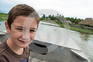 Boy in the everglades