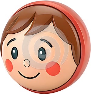 Boy face icon showcasing strong emotional expression.