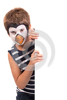 Boy with face-paint