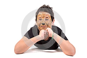 Boy with face-paint