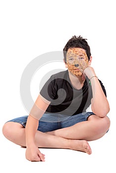 Boy with face-paint