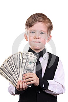 Boy as a banker photo