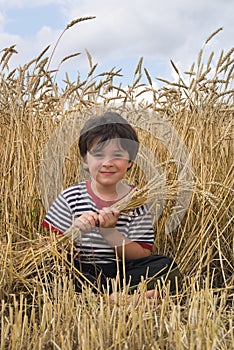 The boy on field