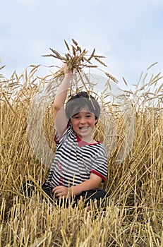 The boy on field