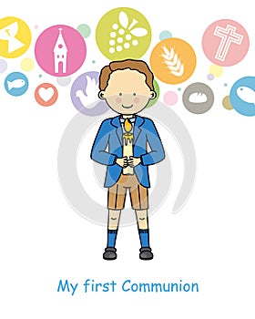 Boy first Communion