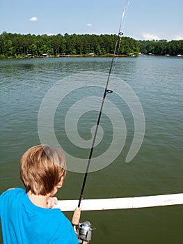 Boy fishing