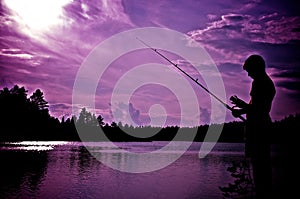 Boy fishing