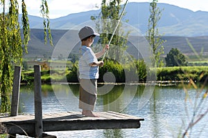 Boy fishing