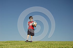 Boy with football