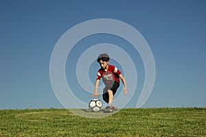 Boy with football