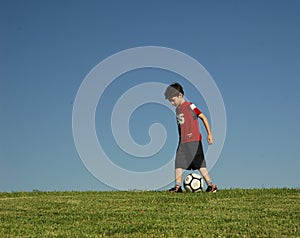 Boy with football