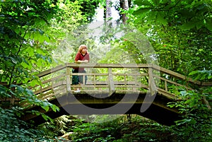 Boy on a Footbridge