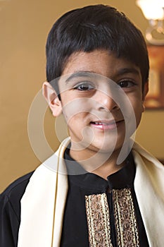 Boy in formal Indian attire photo