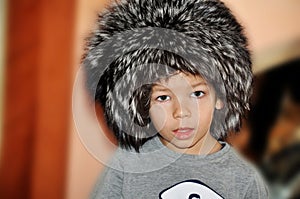 Boy in fox cap
