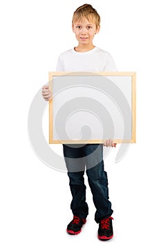 Boy and a Frame with Copyspace