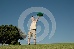 Boy with frisbee