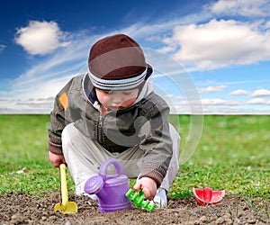 boy in the garden