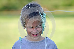 Boy Getting Shot With String