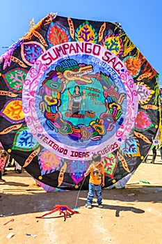 Boy at Giant kite festival, All Saints' Day, Guatemala