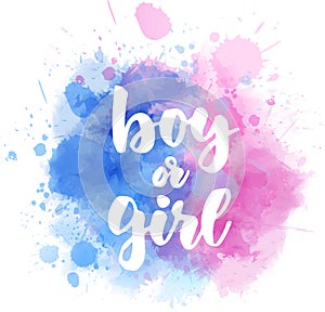 Boy or girl - gender reveal