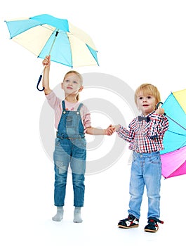 Boy with a girl standing