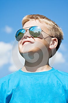 Boy in glasses Sun Protection