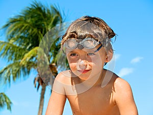 Boy with goggles