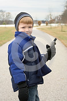 Boy with GPS